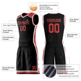 Custom Black Basketball Uniform Personailzed Printed Athletic Mesh Jersey